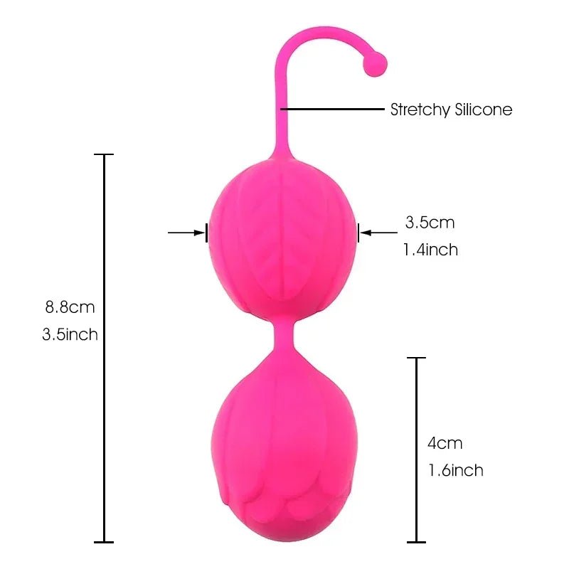 Side profile of kegel trainer showing shape