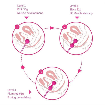 Colour and material options for kegel trainer