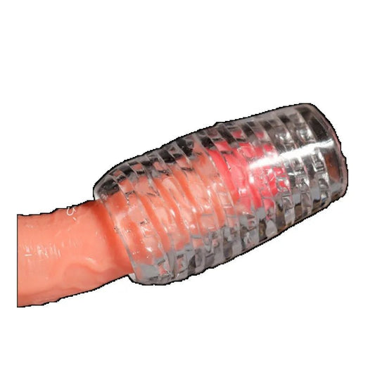 Front view of male artificial exercise long-lasting pleasure toy screw on white background