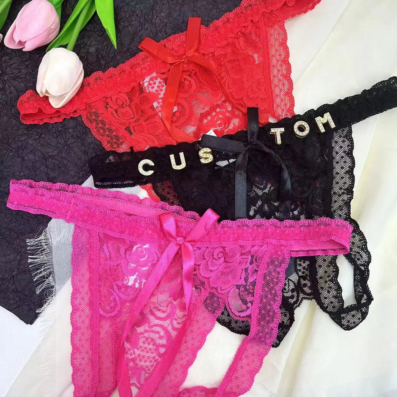 Rear view of lingerie showing back design