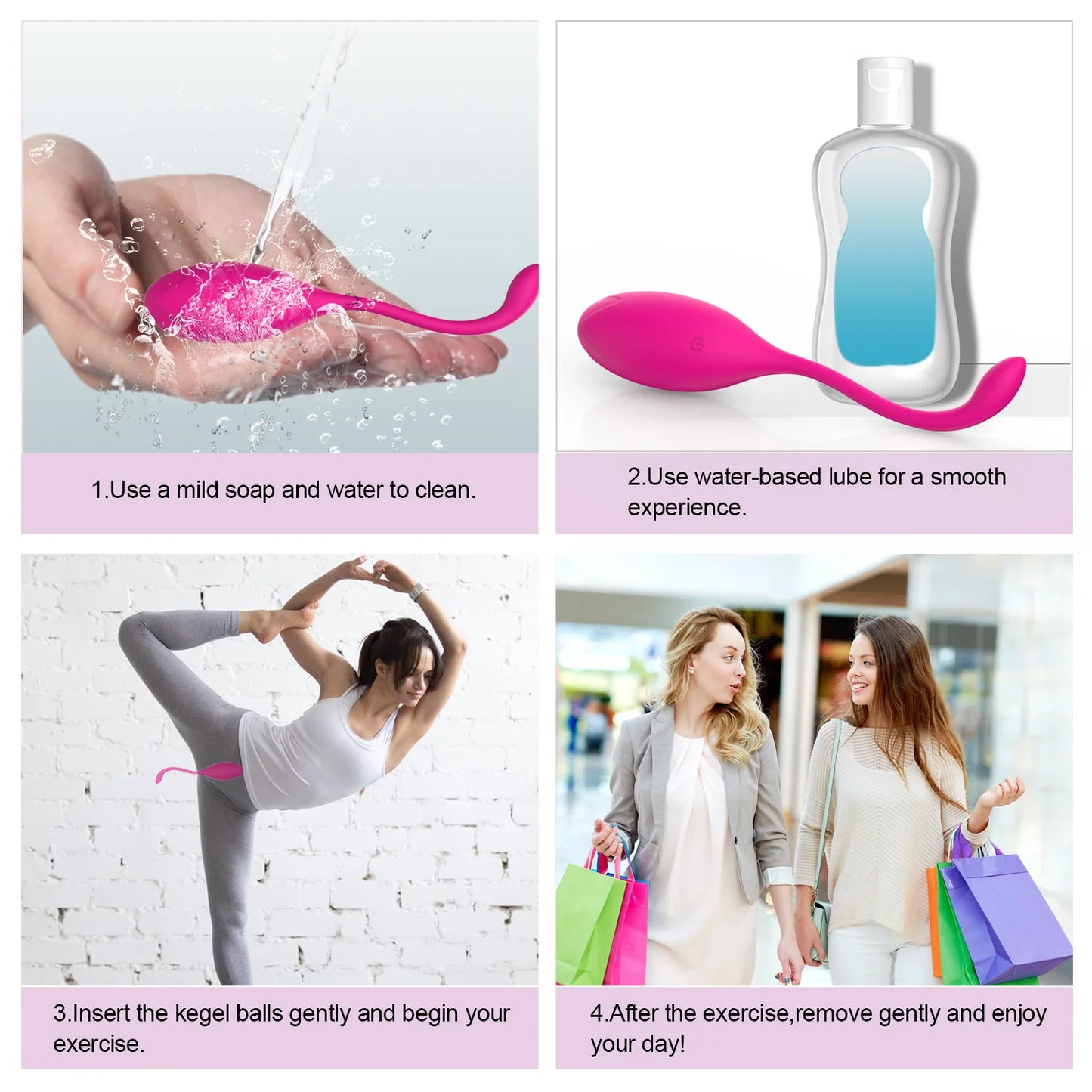 Size comparison of kegel exercise device