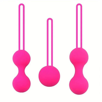 Multiple kegel ball sizes displayed together