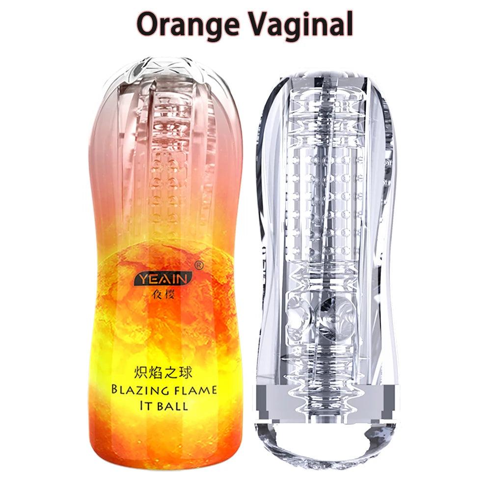 Product overview of male pleasure device for ultimate soft texture experience from above