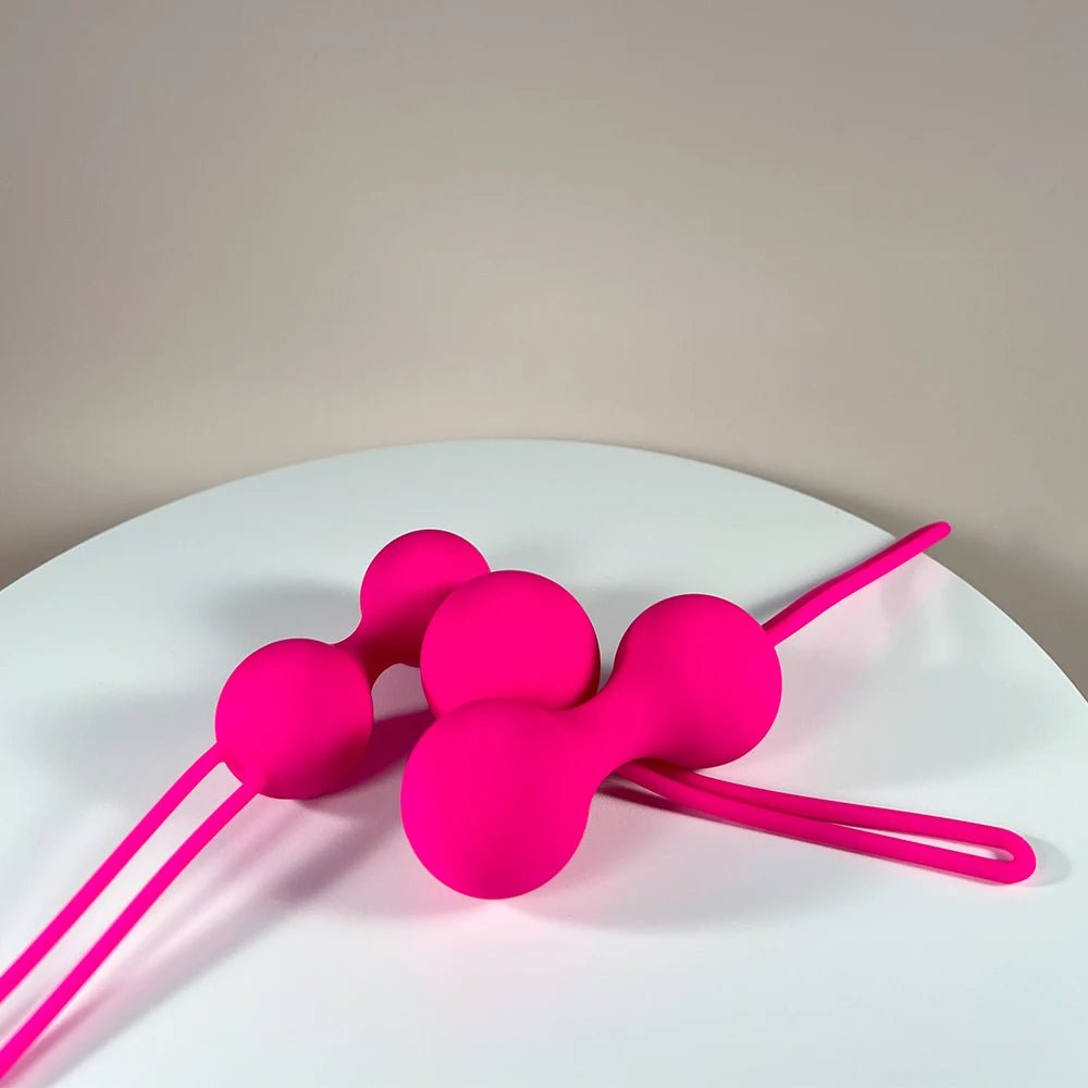 Side profile of kegel trainer showing shape