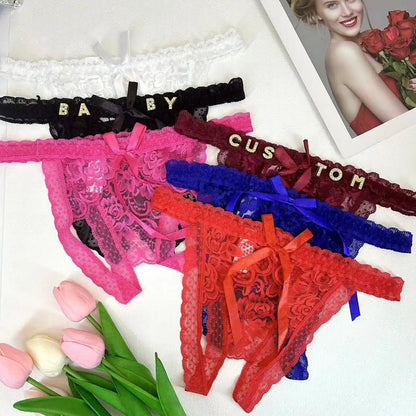 Lingerie set components laid flat