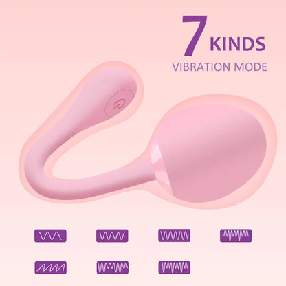 Kegel trainer showing attachment cord or retrieval string
