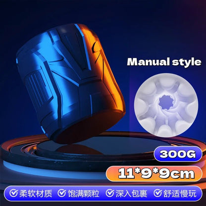 Packaging and accessories included with manual style male real toys men's cup sucking life-like