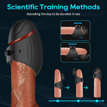 Male pleasureor Adjustable intimate Training Vibrator with APP Control Delay performanceion intimate ring Glans Trainer adult toys for Men