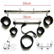Adjustable Stainless Steel Restraint Bars with Soft Black Cuffs – additional product view 2