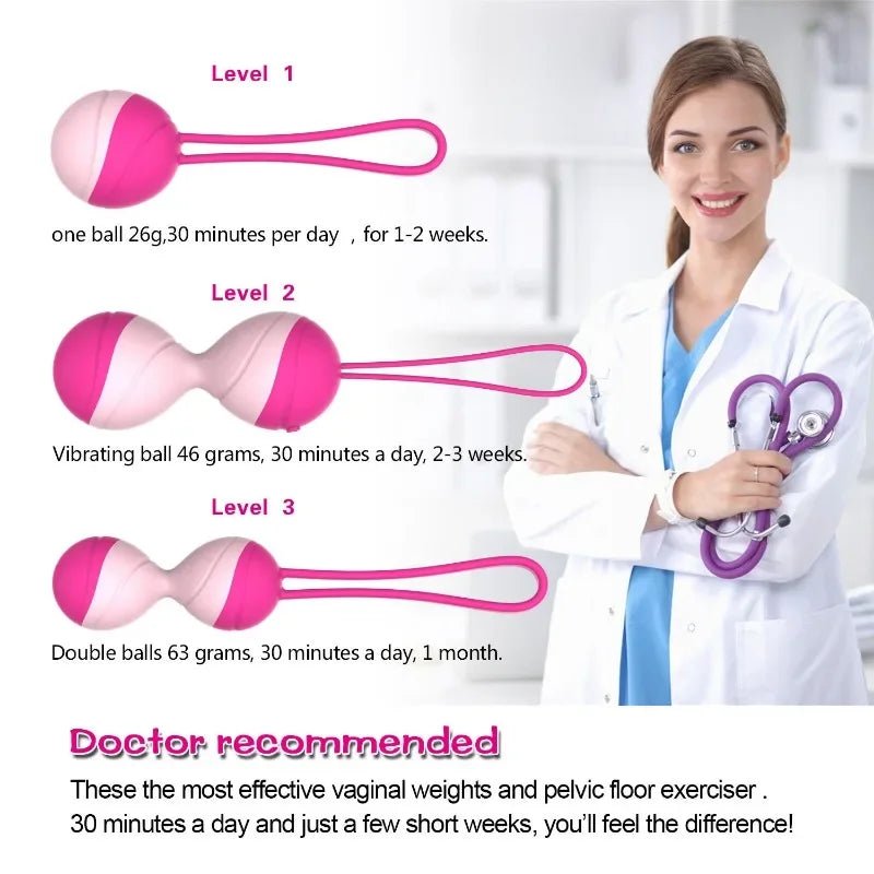 Side profile of kegel trainer showing shape