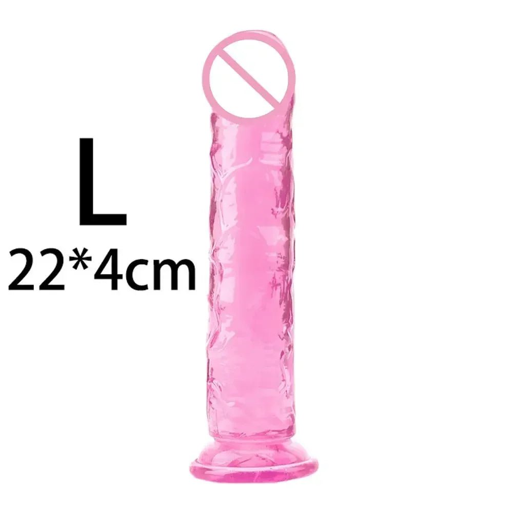 Rear or angled view of 5 colours small transparent suction cup jelly toy for fun