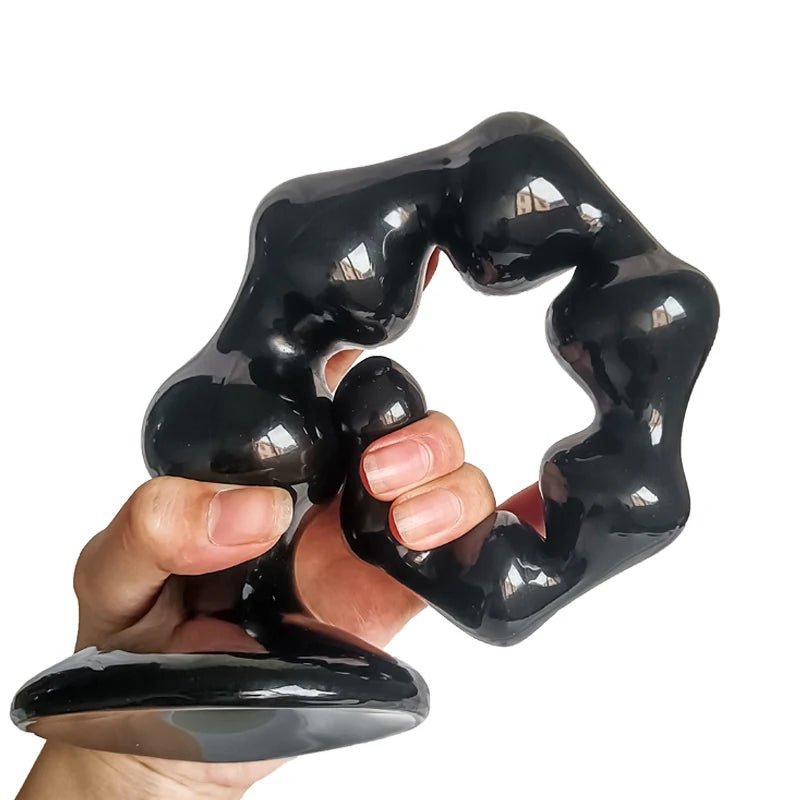 Suction cup base detail on beaded adult toy