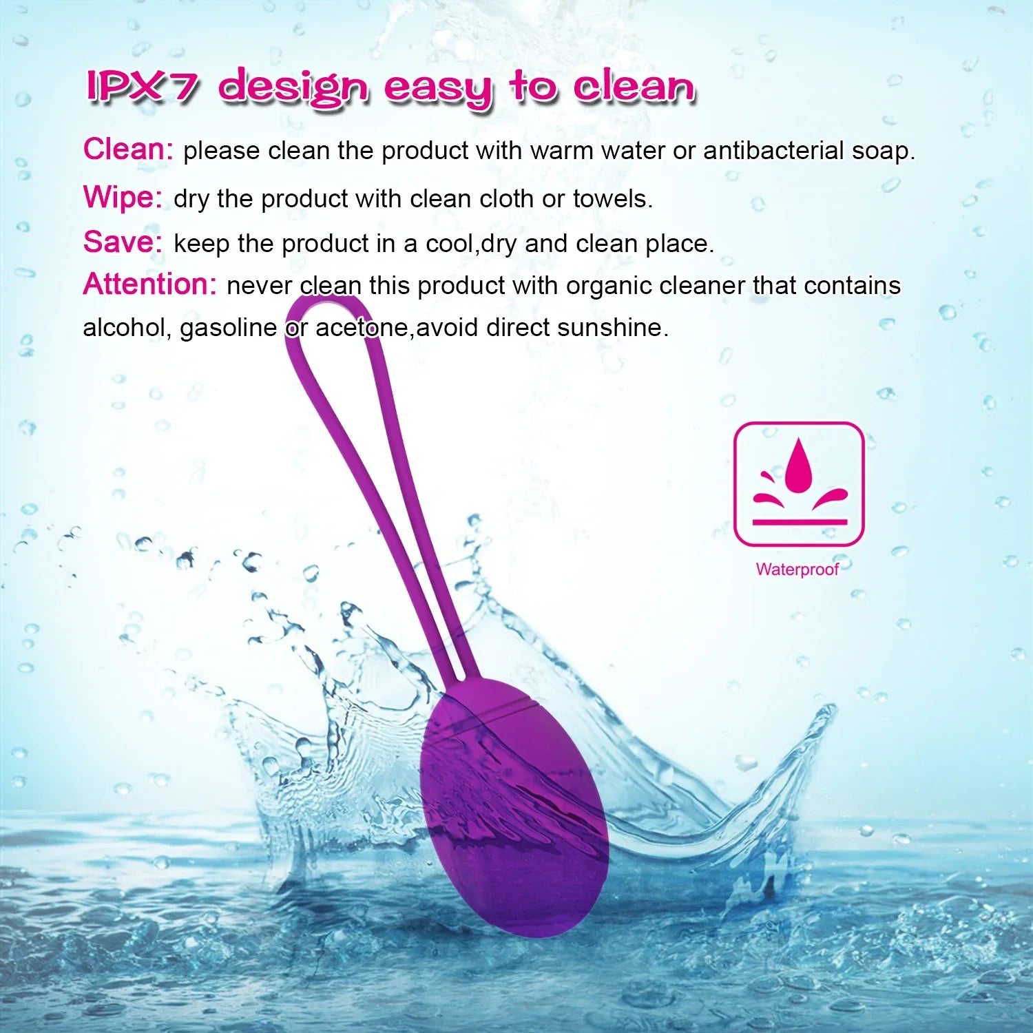 Colour and material options for kegel trainer