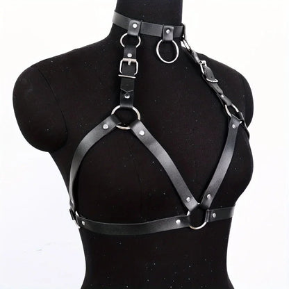 Women Sexy Harness Belt Leather Lingerie Gothic Corset