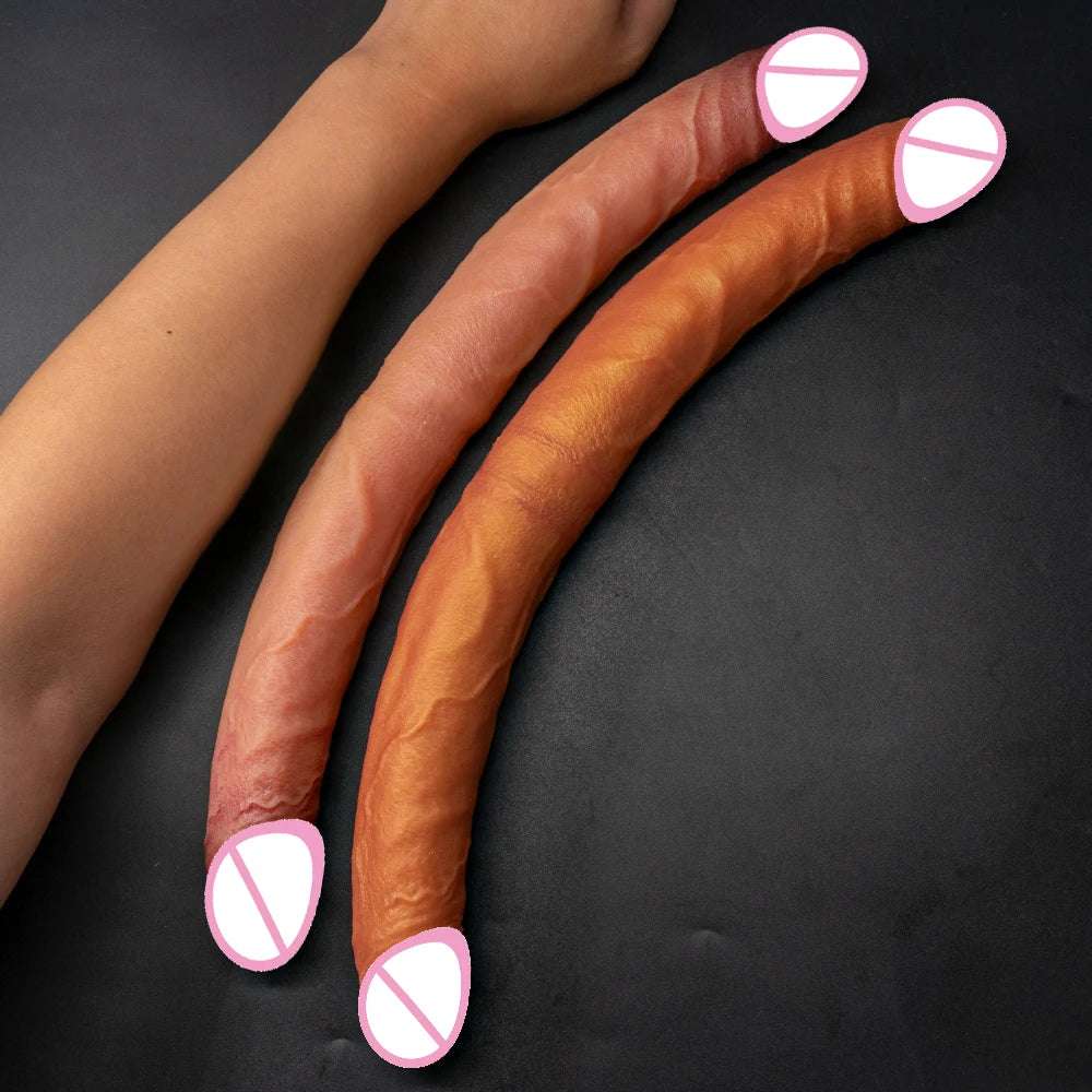 40cm flesh Double Head Dildo Long Realistic Dildo Double Ended Dildo Flexible intimate for Women pleasureor adult toys for Lesbian
