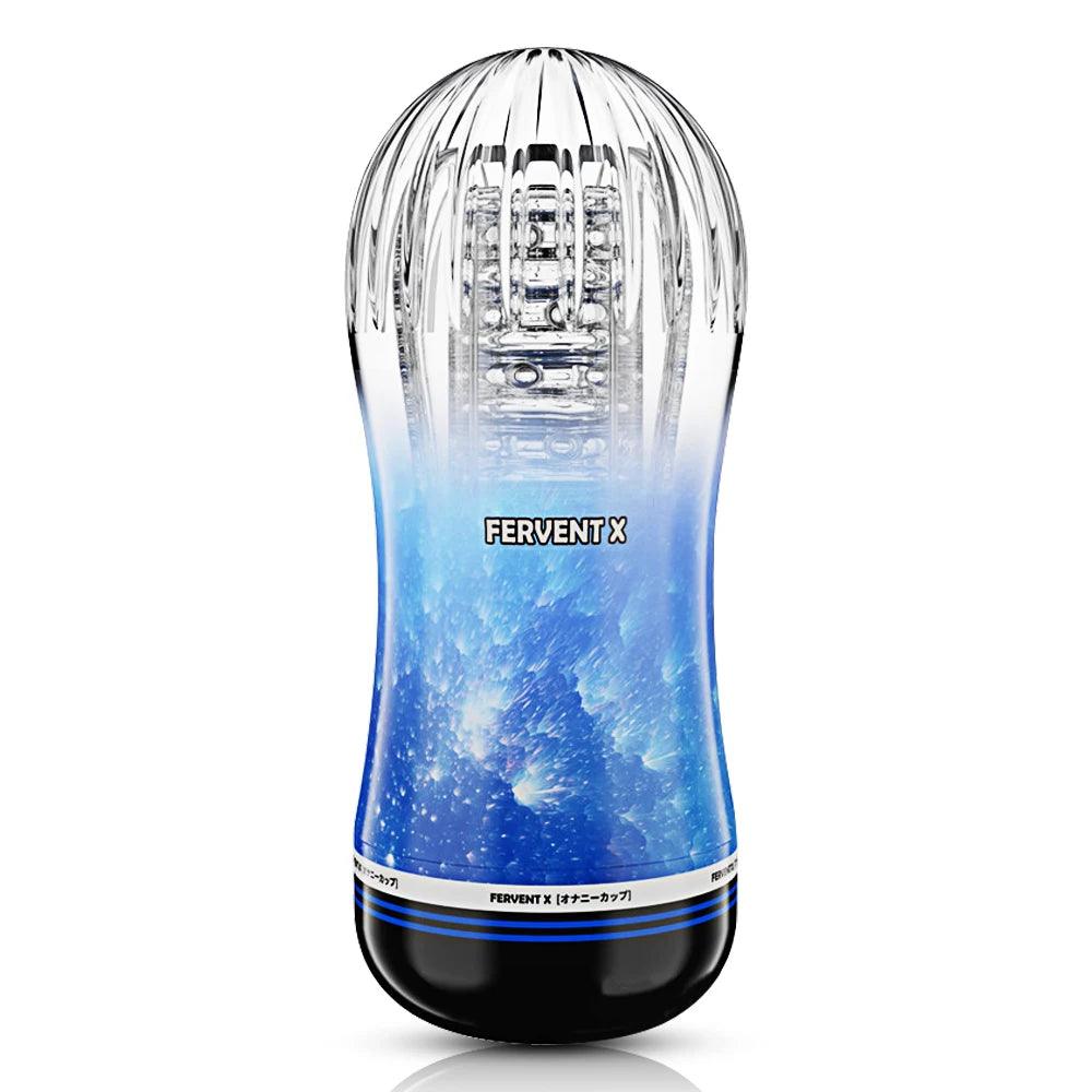 Front view of male pleasure device for men for ultimate satisfaction experience on white background
