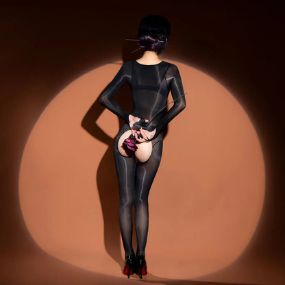 Side view of lingerie showing silhouette