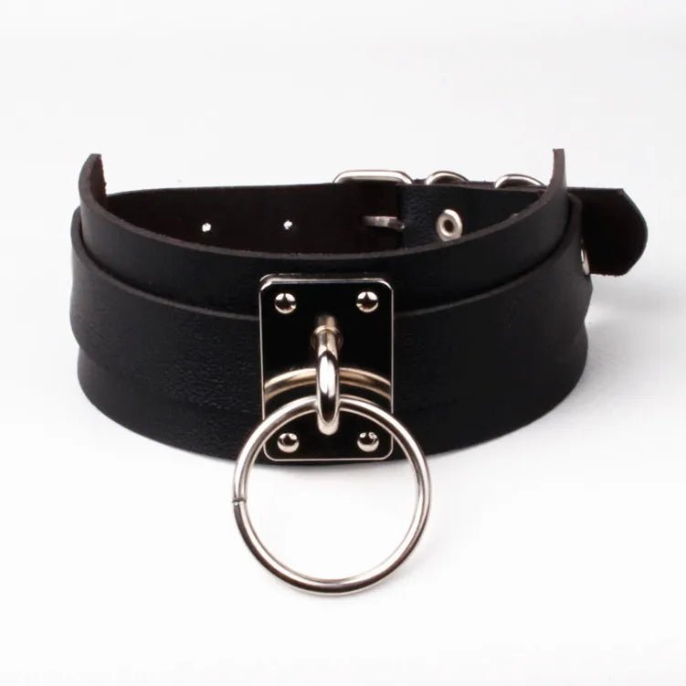 Sexy Women Choker Bondage Necklace Leather Fetish Collar