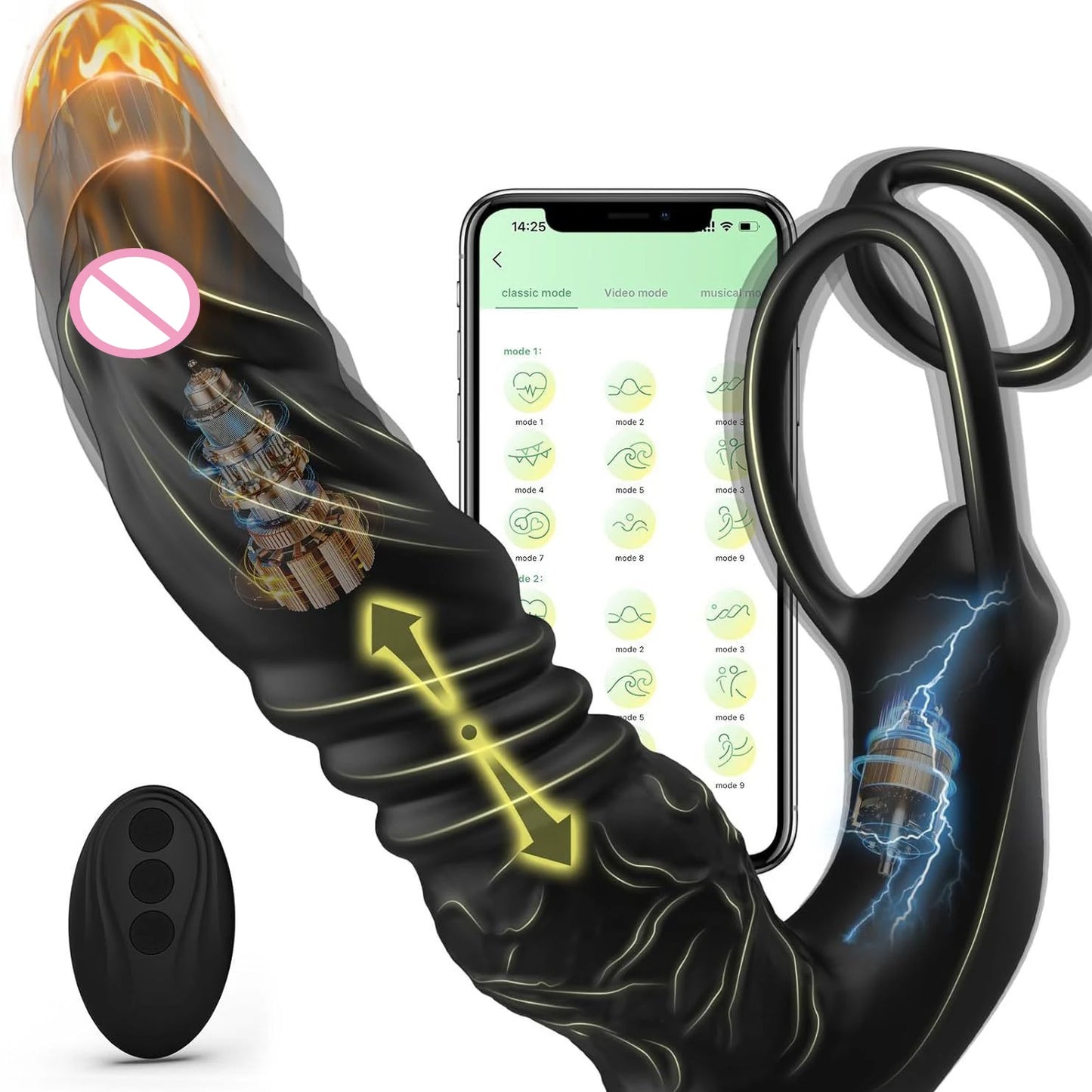 Colour options available for this adult plug