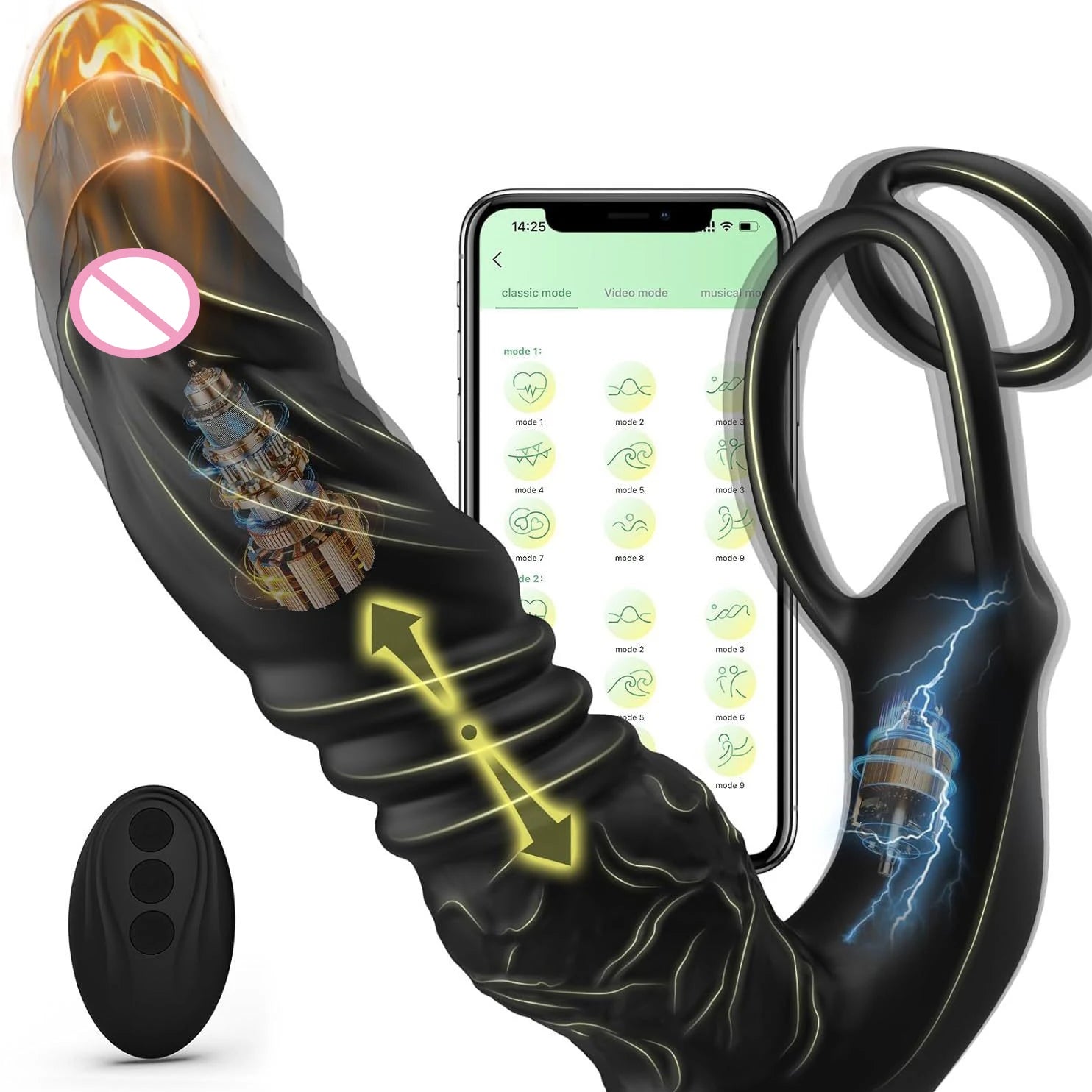 Colour options available for this adult plug