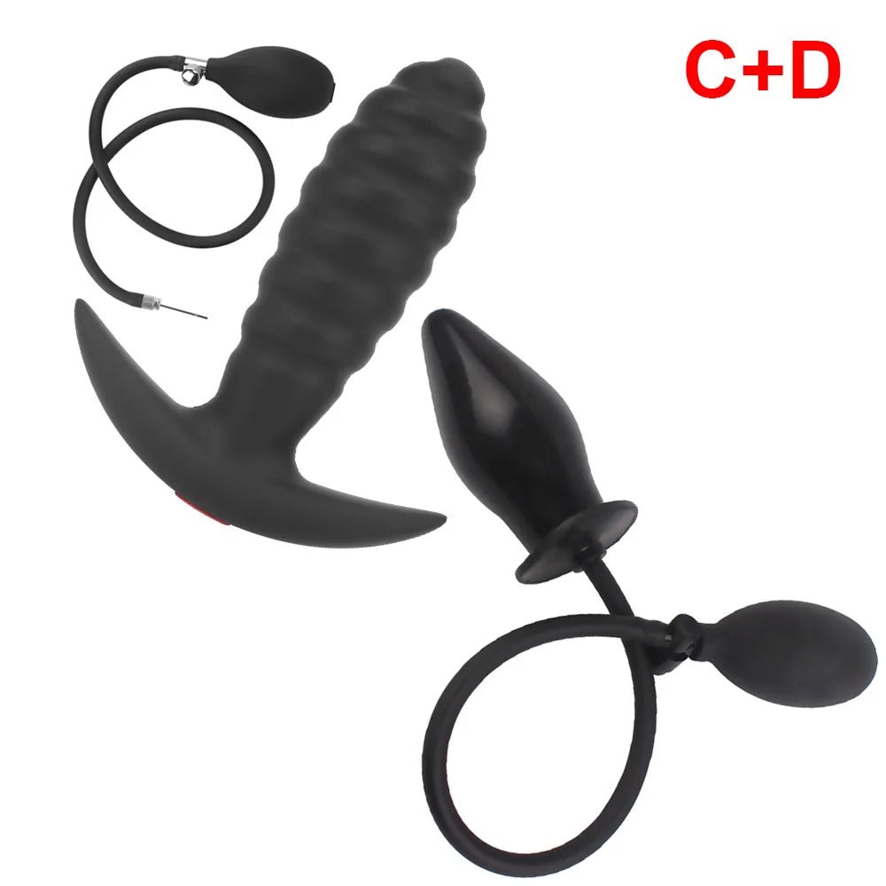 Inflatable plug with quick-release pump attached