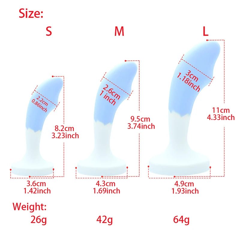 Crystal Base Butt Plug – Silicone Anal Trainer – colour options