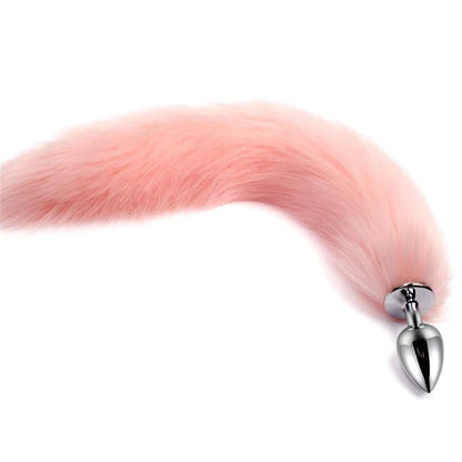 Colour and size variants of fox tail metal plug