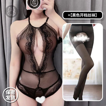 Close-up of lace, mesh, or fabric detail