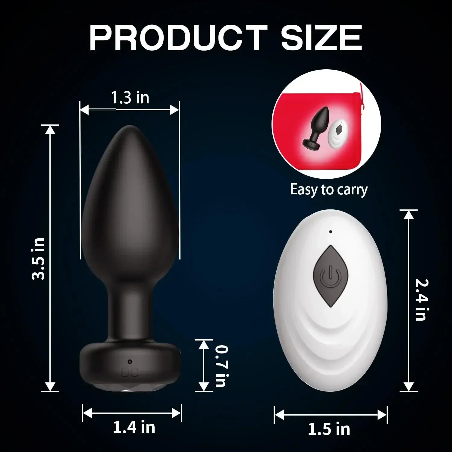 Packaging for 10-speed app-controlled vibrating plug