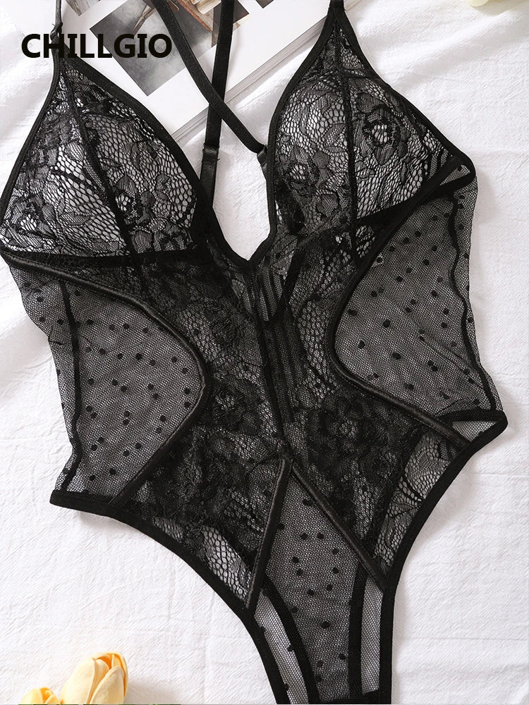 Lingerie set components laid flat