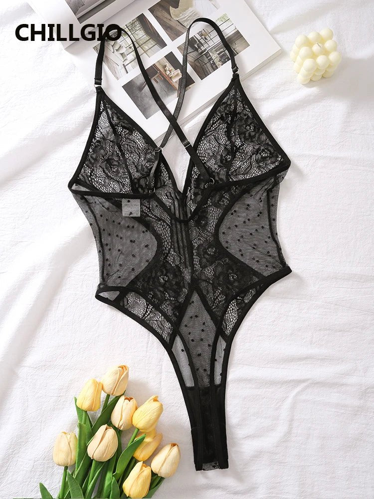 Rear view of lingerie showing back design