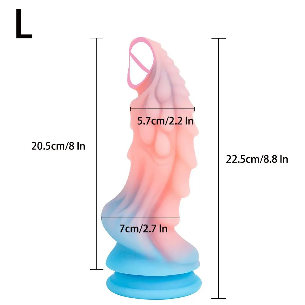 Dragon toy standing upright showing full profile