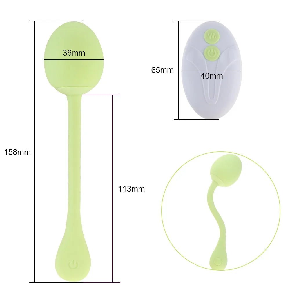 Side profile of kegel trainer showing shape