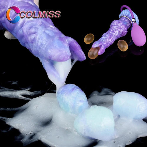Front view of colmiss silicone pneumatic ovipositor for unique pleasure experience on white background