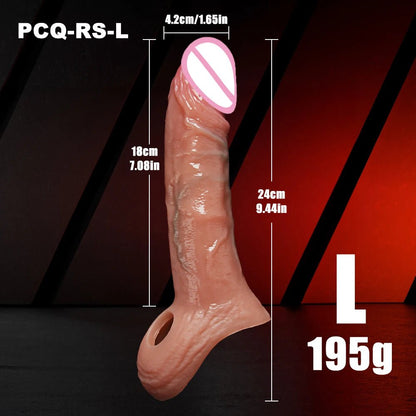 Vibrating attachment or ring on sleeve