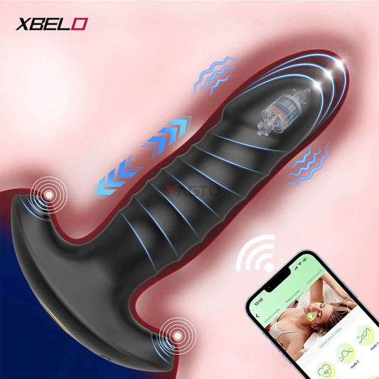 App Controlled Prostate Massager – Thrusting Anal Vibrator for Men