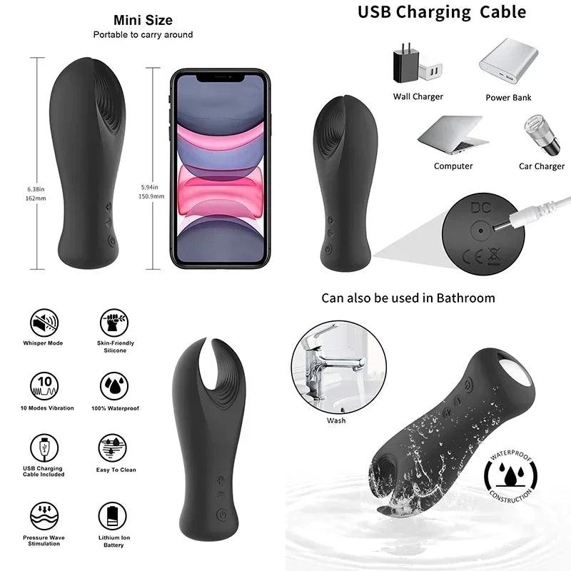 Accessories included with male pleasure device