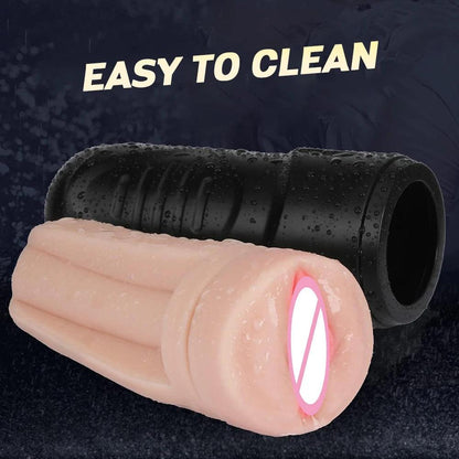 Rear or angled view of male pleasure device for men for ultimate satisfaction experience
