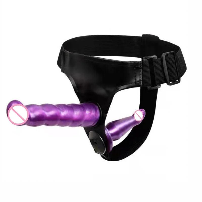 Harness adjustment straps and buckles
