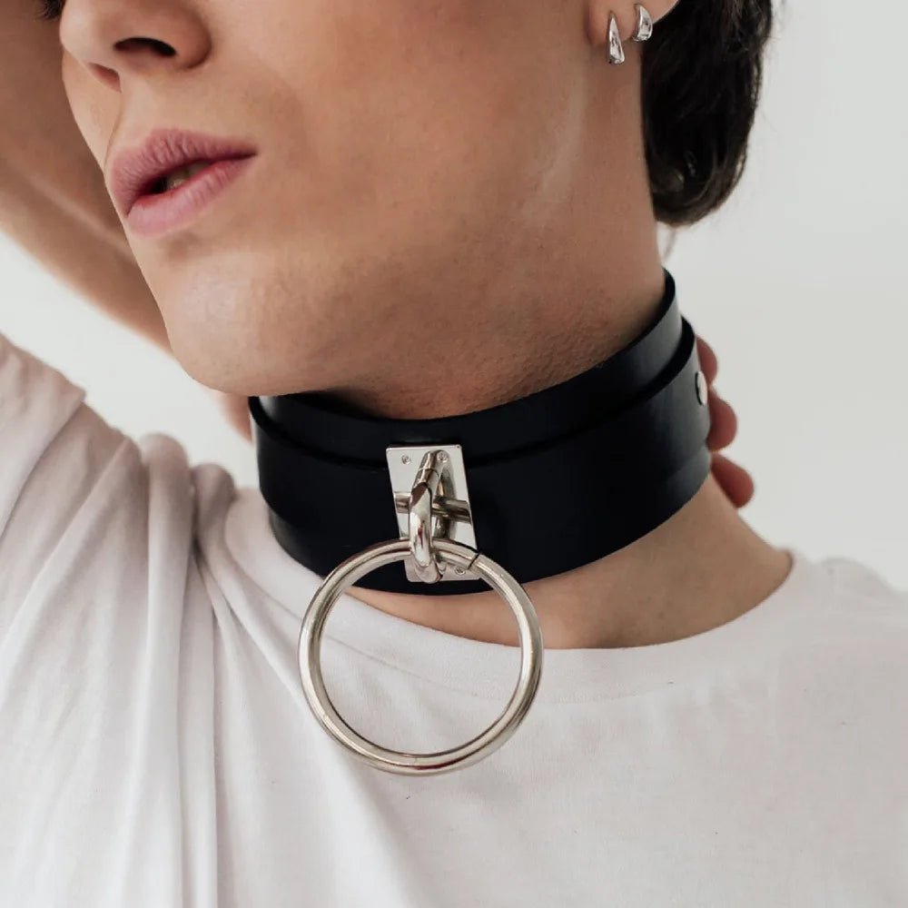 Sexy Women Choker Bondage Necklace Leather Fetish Collar