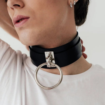 Sexy Women Choker Bondage Necklace Leather Fetish Collar