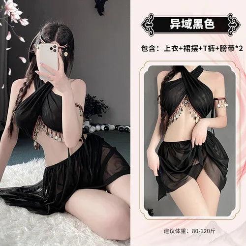 Side view of lingerie showing silhouette