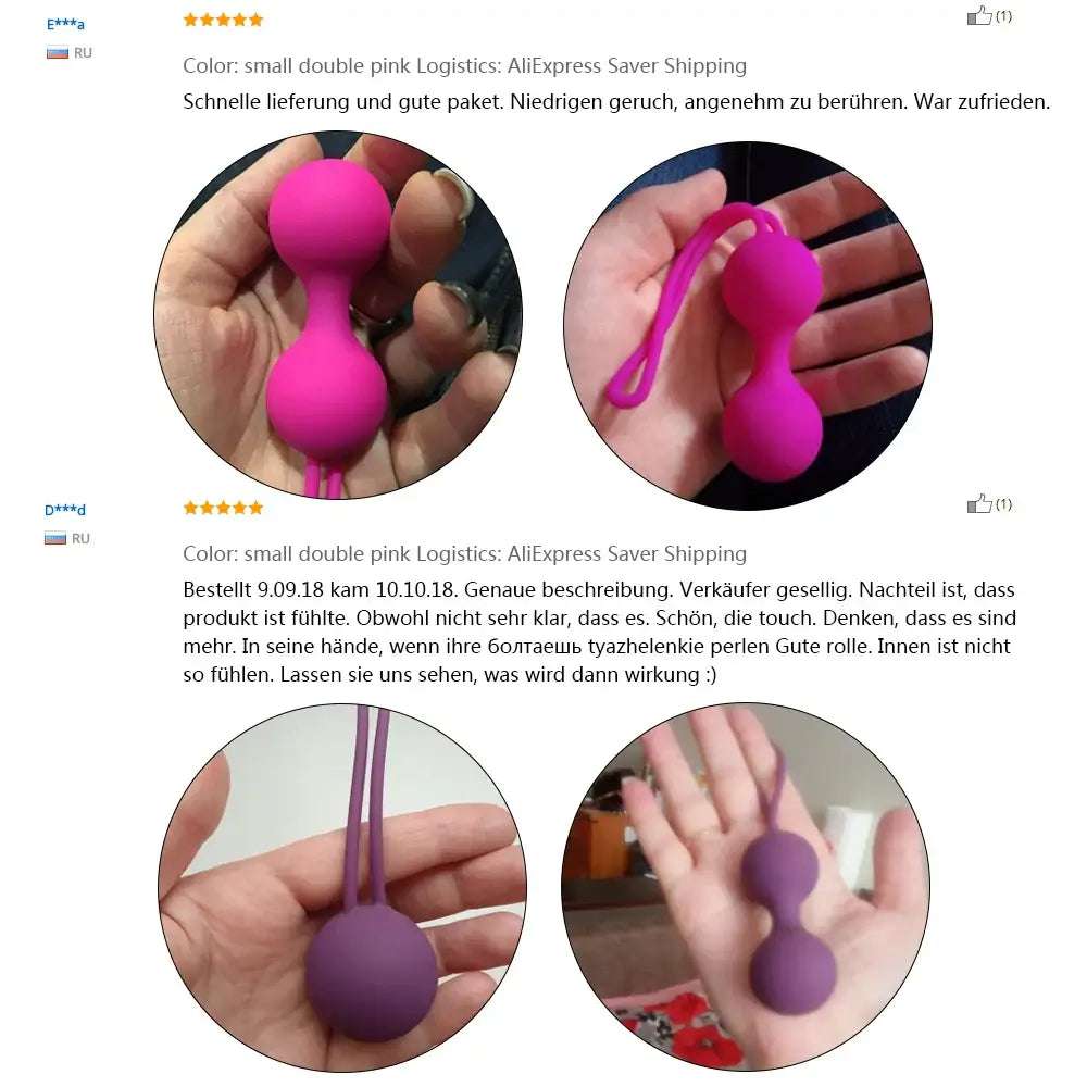 1 Set Safe Silicone Kegel Balls intimatel Ball Geisha Ball intimatel Tighten Exercise Machine Beads adult toys for Women Ben Wa Balls