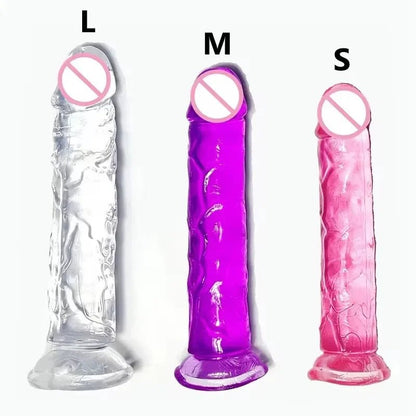 Close-up of material texture and finish on 5 colours small transparent suction cup jelly toy for fun