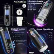 Thrusting Male Masturbator with Handle Grips