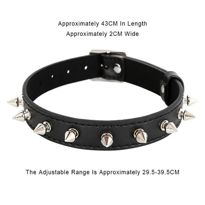Accessories and components included with sexy leather punk rivets necklace for fetish role play gift