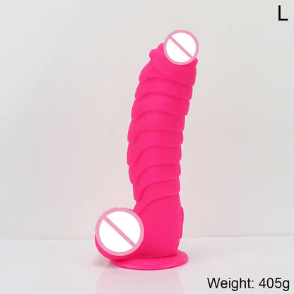Front view of xxl huge realistic dragon scales with suction cup enjoyment on white background