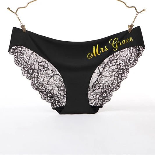 Lingerie set components laid flat