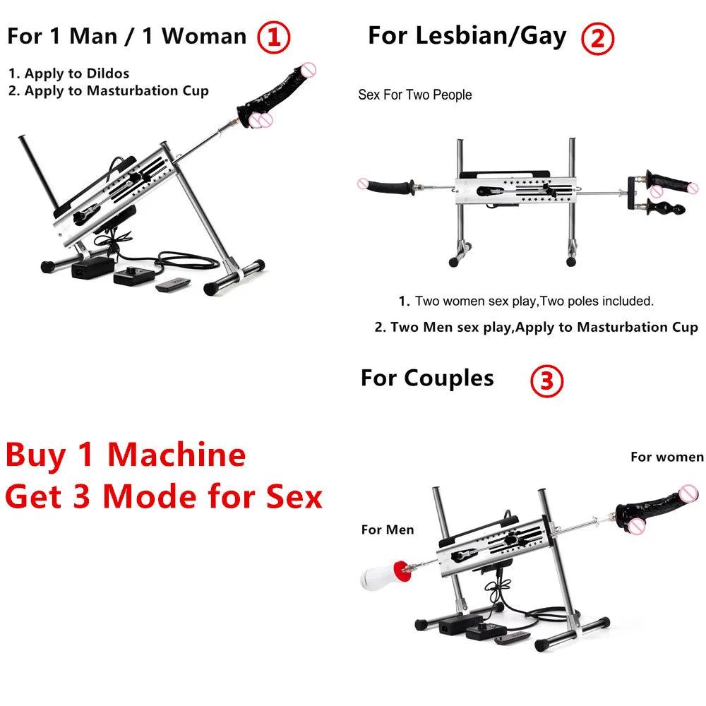 Speed control settings on pleasure machine