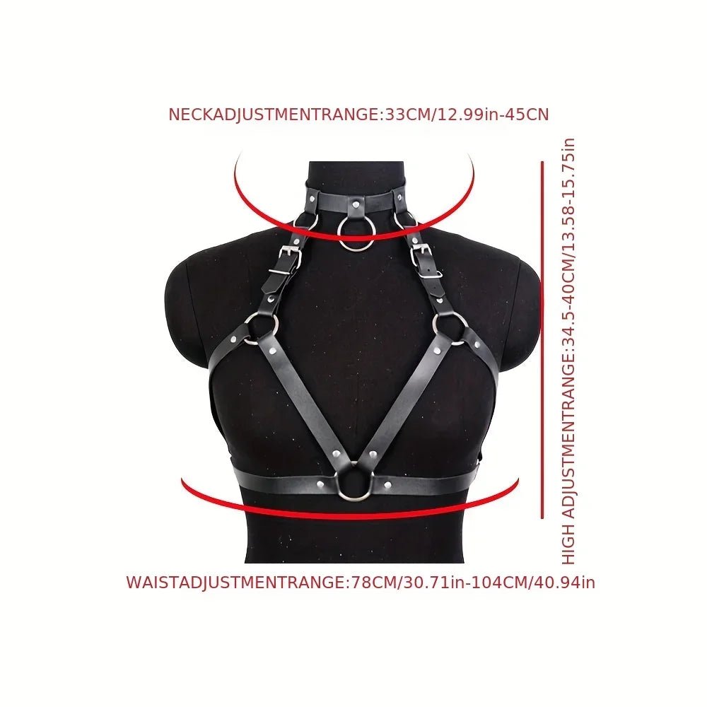 Women Sexy Harness Belt Leather Lingerie Gothic Corset
